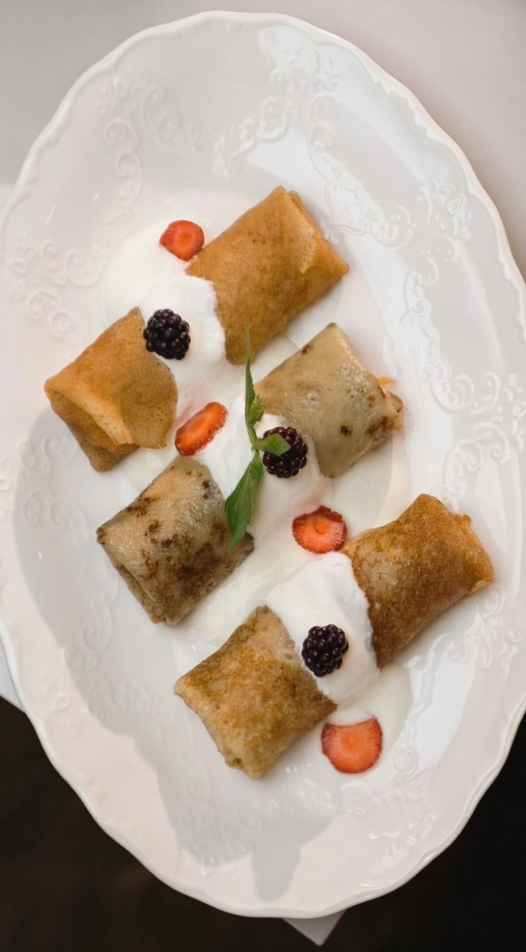 Crepes with Cottage Cheese